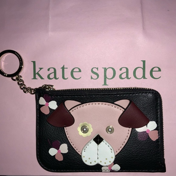 Kate Spade Doggie Leather Keychain card holder - Picture 8 of 9